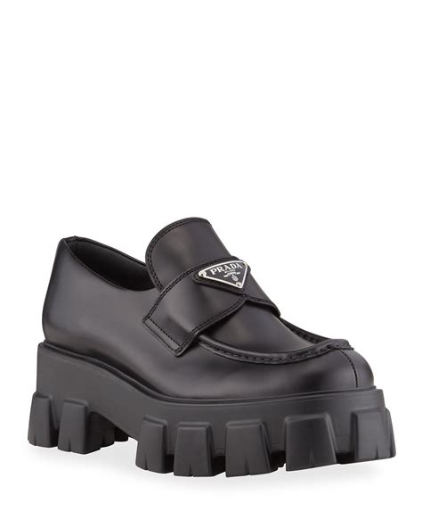 prada loafers 41|Prada platform loafers.